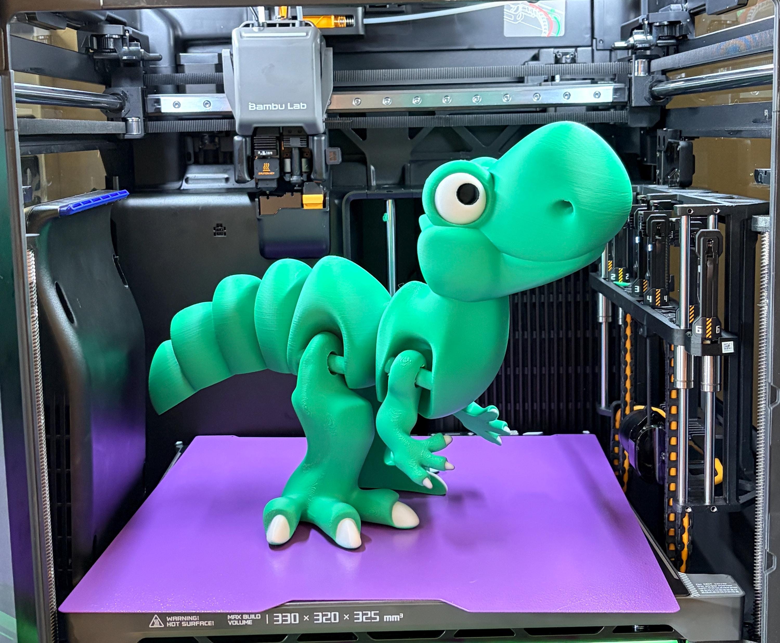 Jumbo Articulated T-Rex Fidget Toy | Large Poseable 3D Printed Dinosaur | Desk Companion &amp; Birthday Gift for Kids