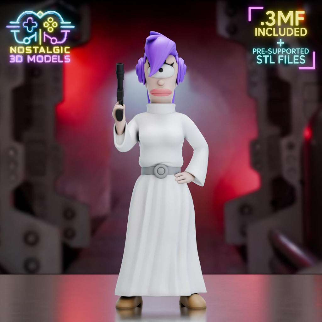 Futurama x Star Wars Mashup 3D Printed Figures | Nostalgic 3D Models Design | Fan Art Collectible | Individual or Full Set of 6