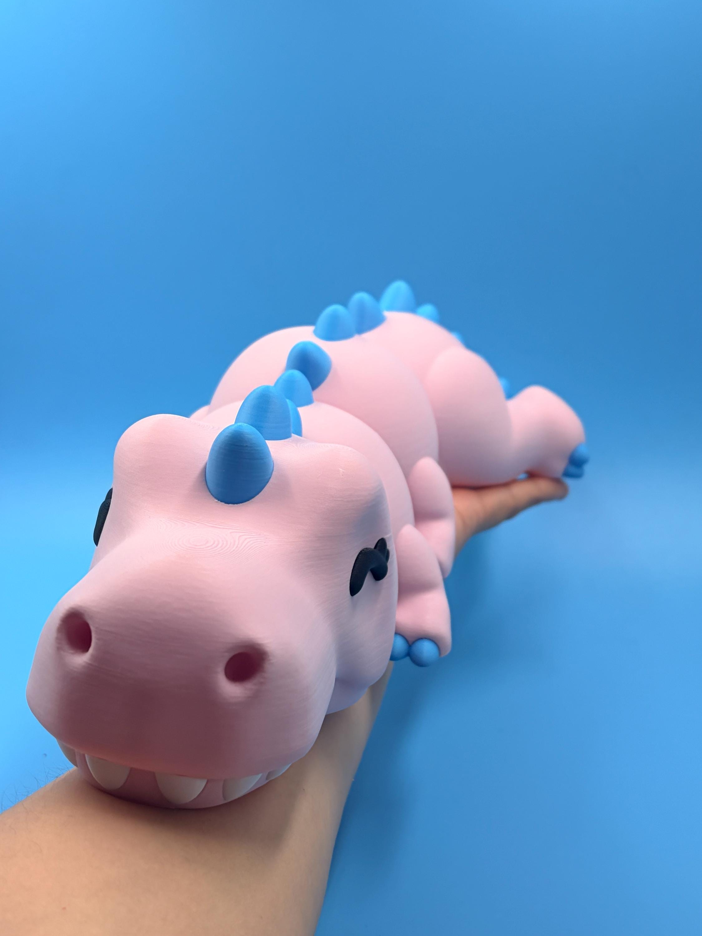 Cute Flexi T-Rex Dinosaur Articulated Toy – Wiggly Fidget – Kawaii Desk Buddy
