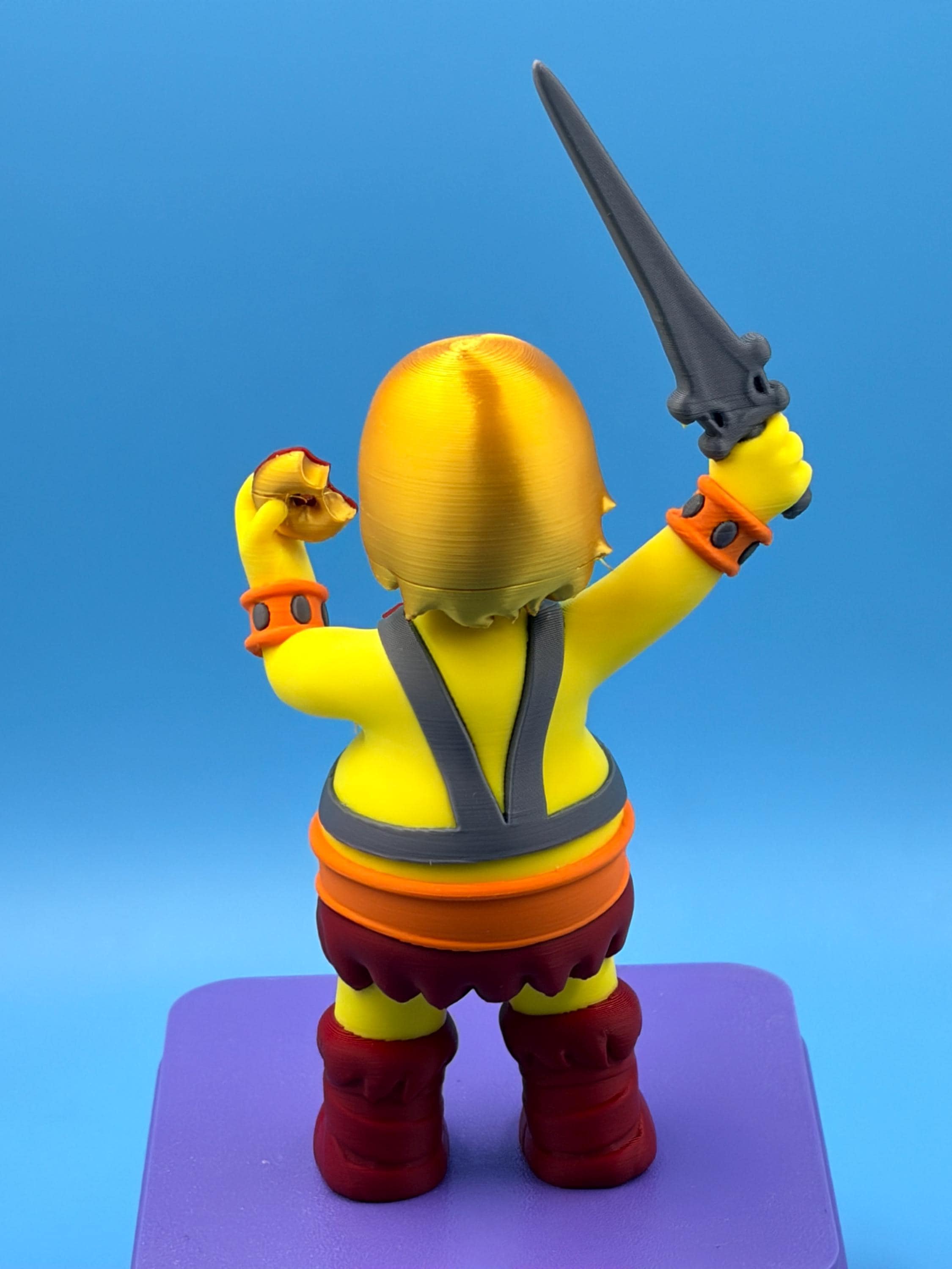 Springfield Family Warrior Mashup Figures | 3D Printed Collectibles, Cartoon Superhero Desk Decor