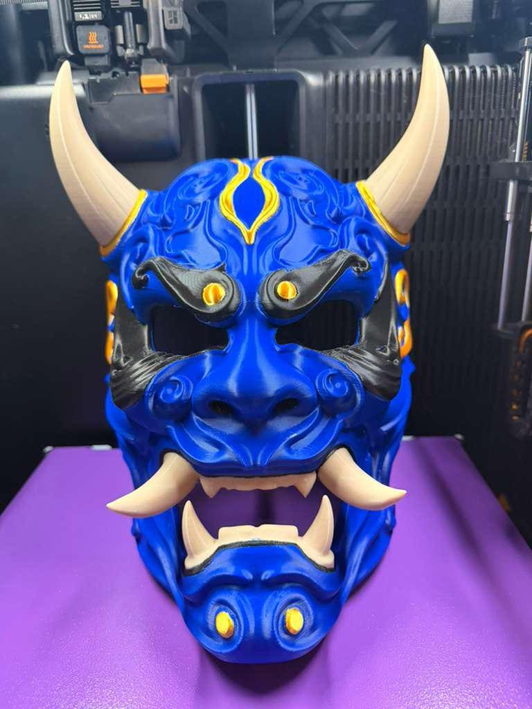 Darkside Japanese Oni Mask STL. This is a digital item not physical.