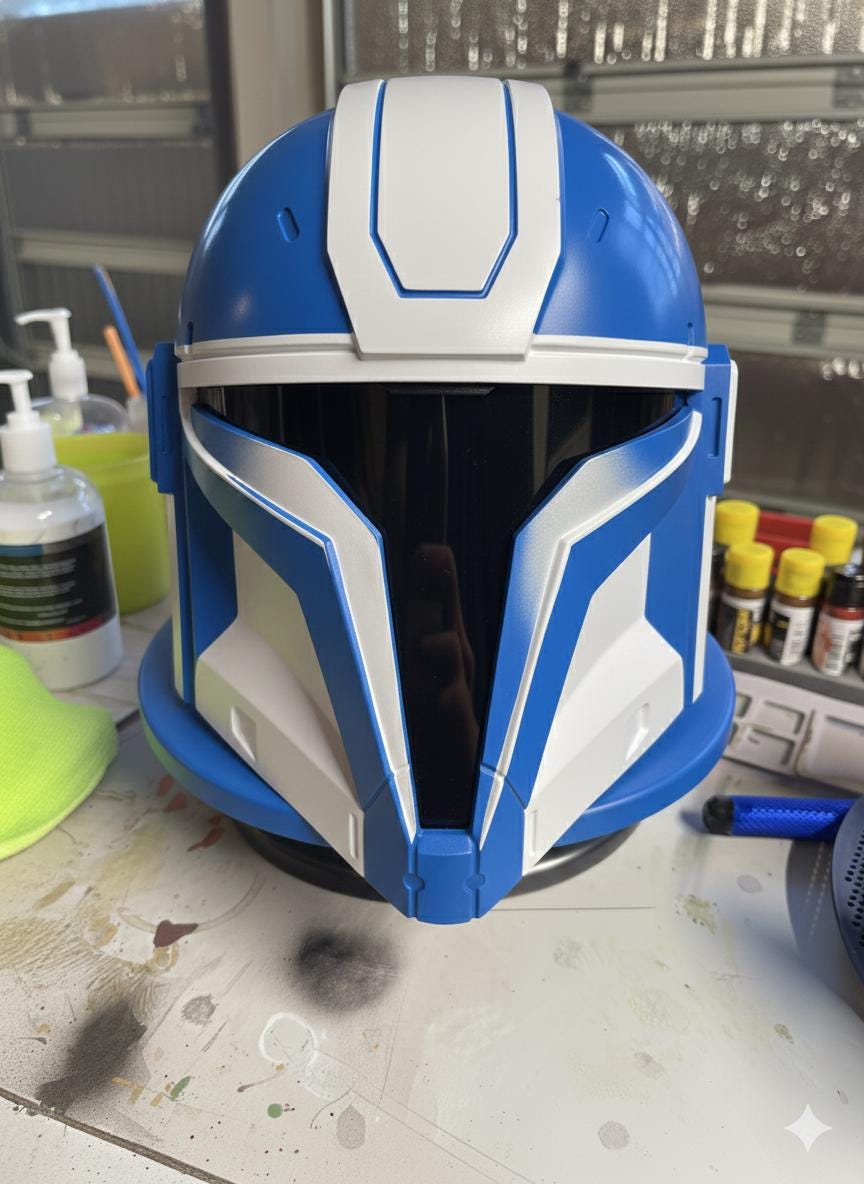 Custom Painted Spartan Mando Cosplay Helmet, Made to Order