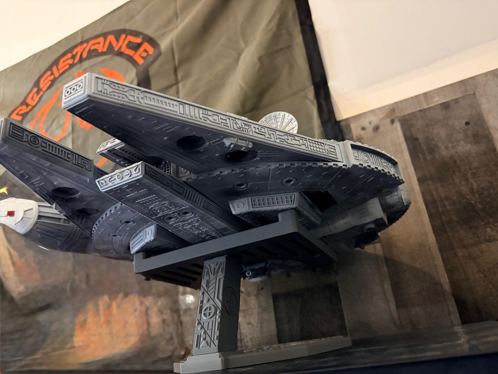 Project Falcon Display Ship w/ Stand | Fan-Inspired Space Freighter | 3D Printed Model