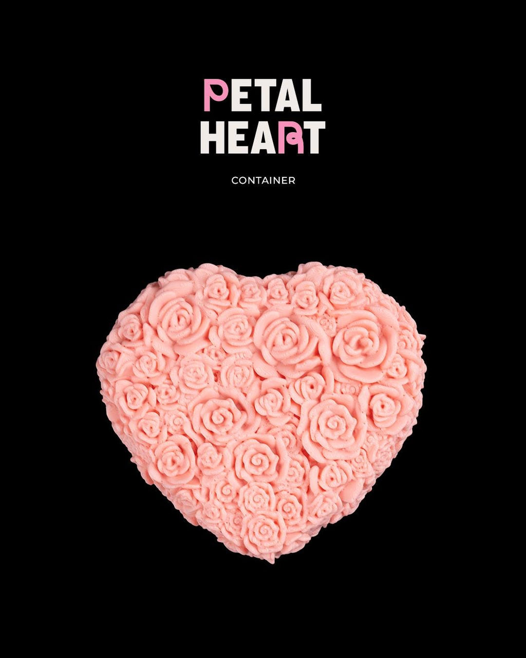 Rose Heart Trinket Box | 3D Printed Petal Texture Jewelry Box | Ring Box &amp; Keepsake Gift for Her