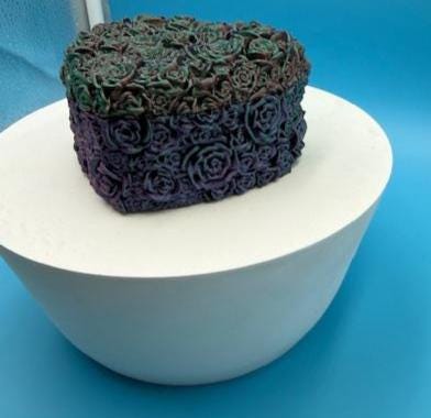 Rose Heart Trinket Box | 3D Printed Petal Texture Jewelry Box | Ring Box &amp; Keepsake Gift for Her