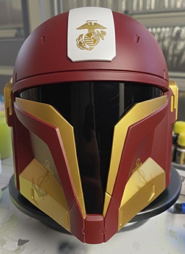 Custom Painted Spartan Mando Cosplay Helmet, Made to Order