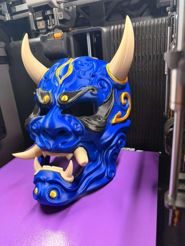 Darkside Japanese Oni Mask STL. This is a digital item not physical.