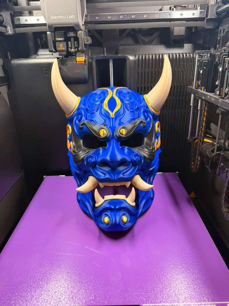Darkside Japanese Oni Mask STL. This is a digital item not physical.