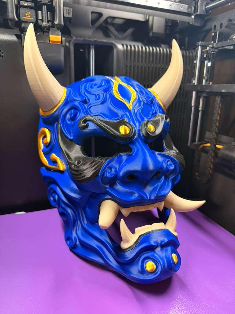 Darkside Japanese Oni Mask STL. This is a digital item not physical.