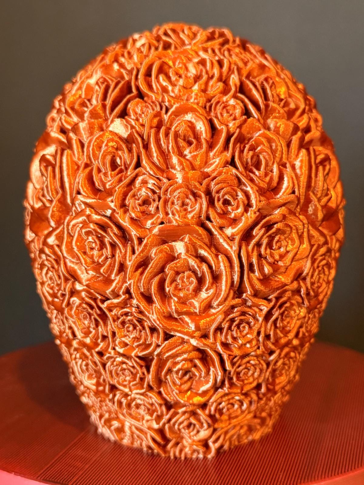 Floral Skull Sculpture, Day of the Dead Decor, Gothic Home, Art, Halloween Gift,