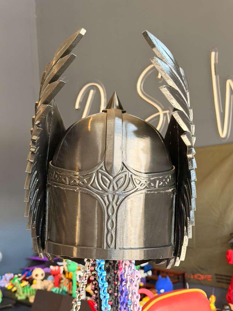 The DarksideWorkshop Valkyrie Mandolorian Helmet STL. This is a digital item not physical.