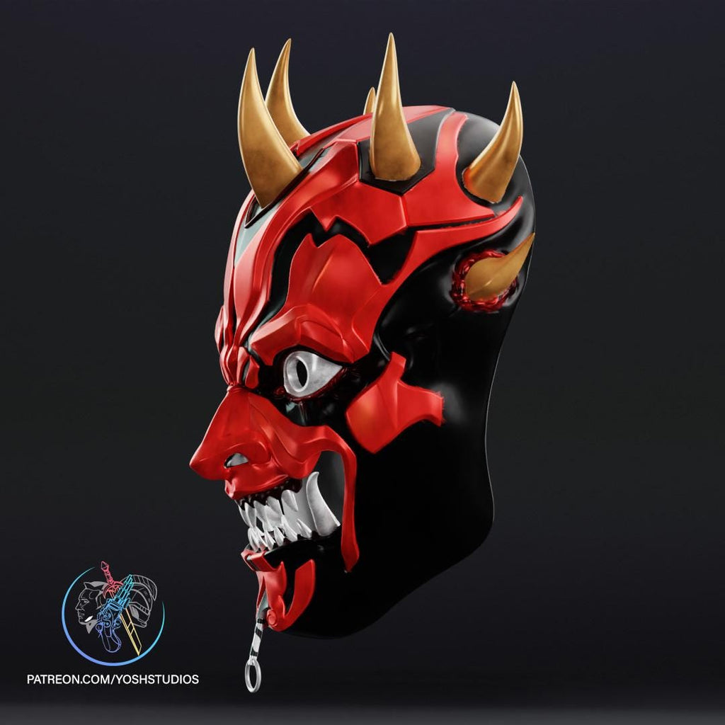 Darth Maul Oni Mask | Sith x Japanese Demon Mashup | Cosplay Mask | Wearable Fan Art