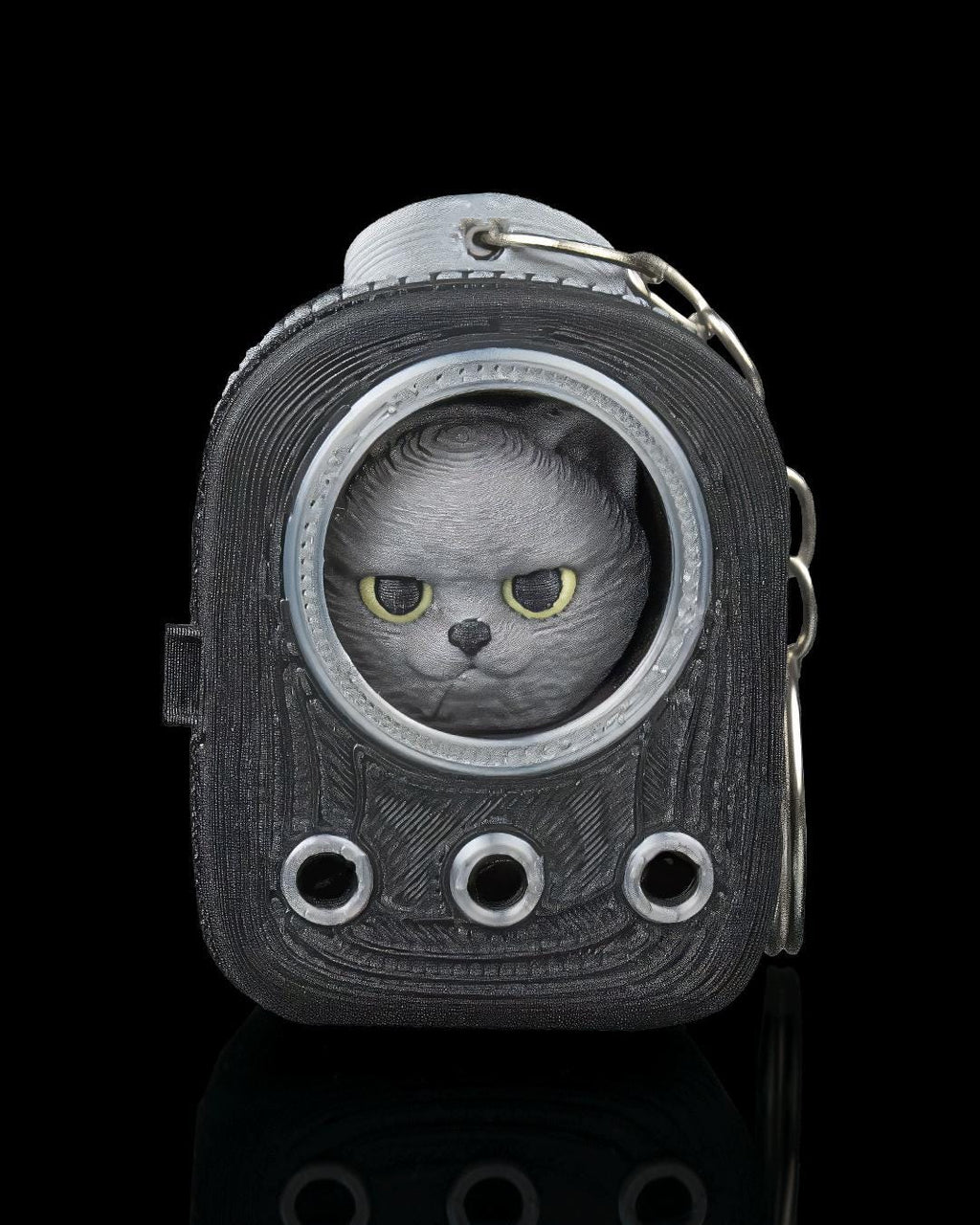 Cat Backpack Keychain | 3D Printed Cat Charm, Choose Your Breed