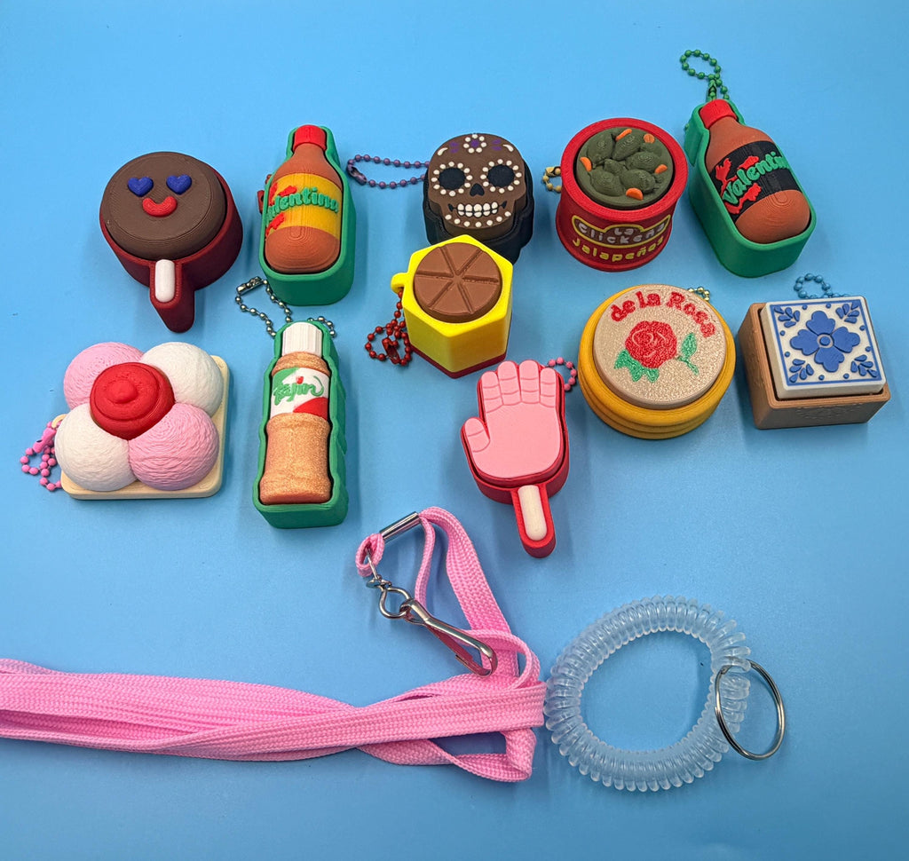 3D Printed Mexican Candy Fidget Clicker | Manita, Mazapán, Abuelita, Payasito, Tajín, Sponch, Talavera