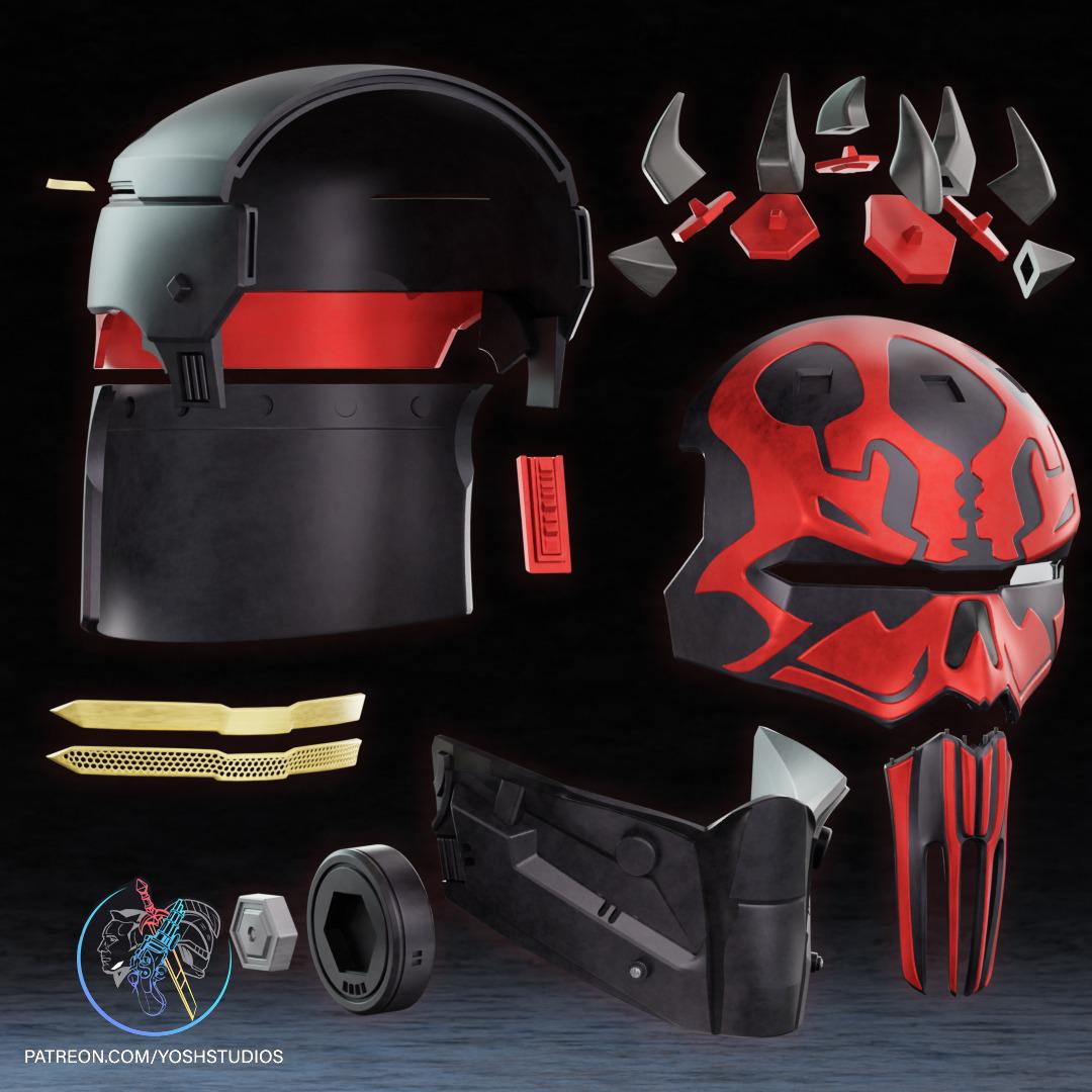 Darth Maul Shadow Lord Helmet | Cyberpunk Sith Cosplay Helmet | Wearable Fan Art