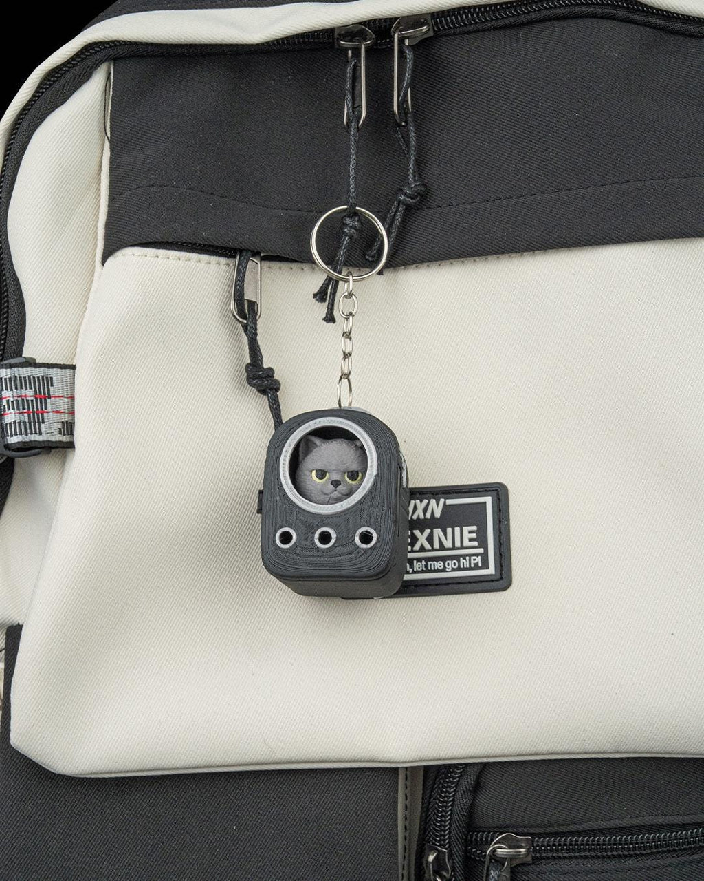 Cat Backpack Keychain | 3D Printed Cat Charm, Choose Your Breed
