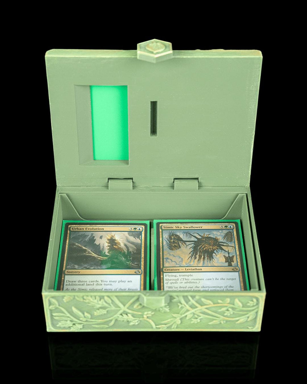 Commander Deck Box with Card Display Window | 3D Printed MTG EDH Holder | 6 Themes