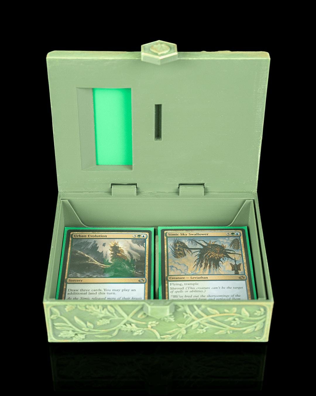 Commander Deck Box with Card Display Window | 3D Printed MTG EDH Holder | 6 Themes