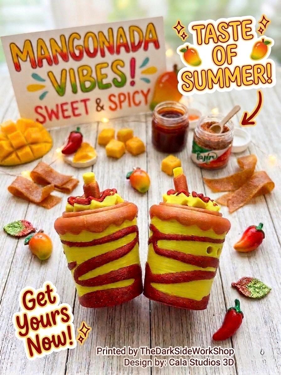 Mangonada Fidget Clicker | Mango Chamoy Paleta Desk Toy, Sweet Spicy Sensory Relief