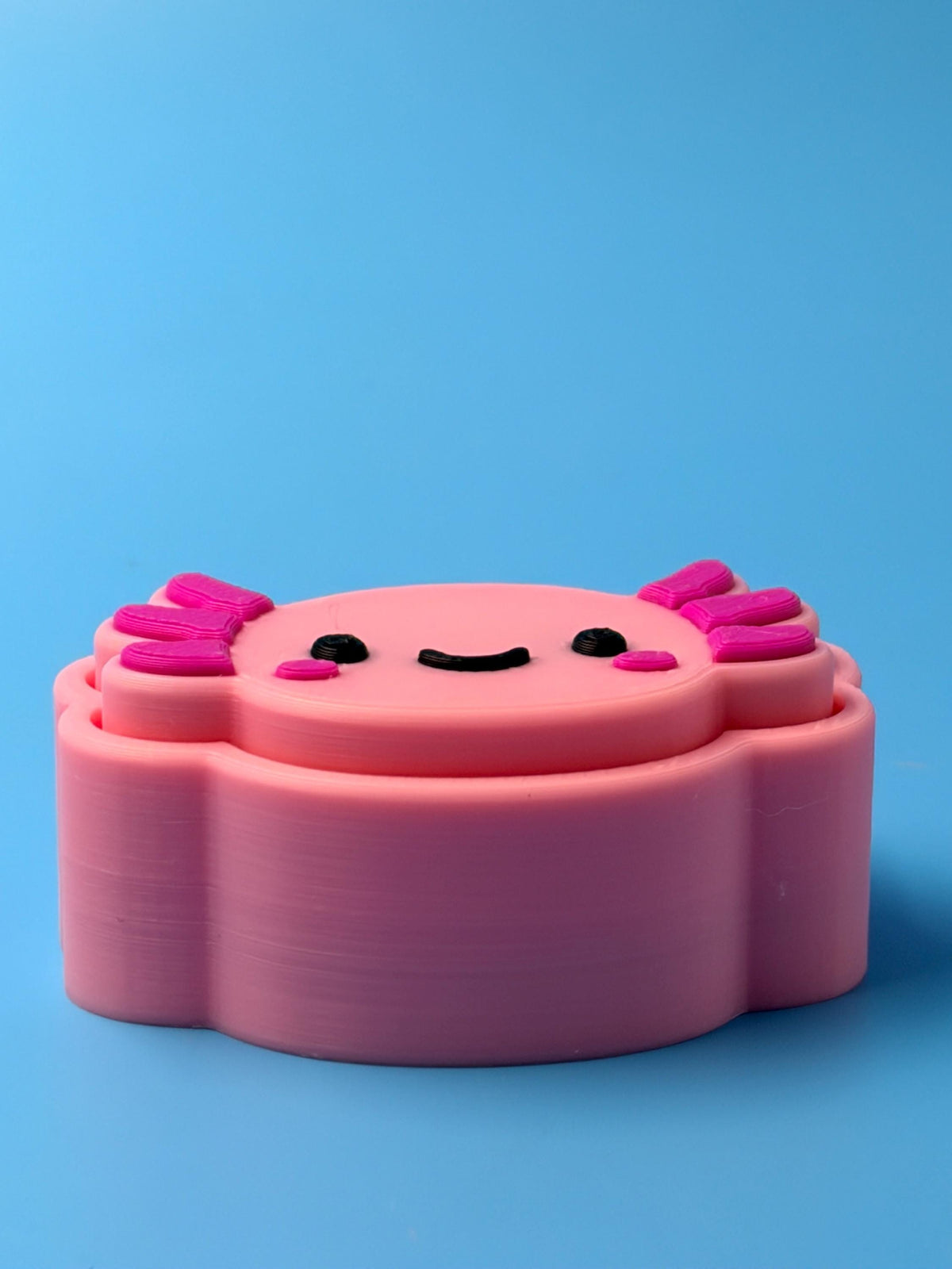 3D Printed Axolotl Clicker Keychain | Kawaii Fidget Bag Charm, Stress Toy