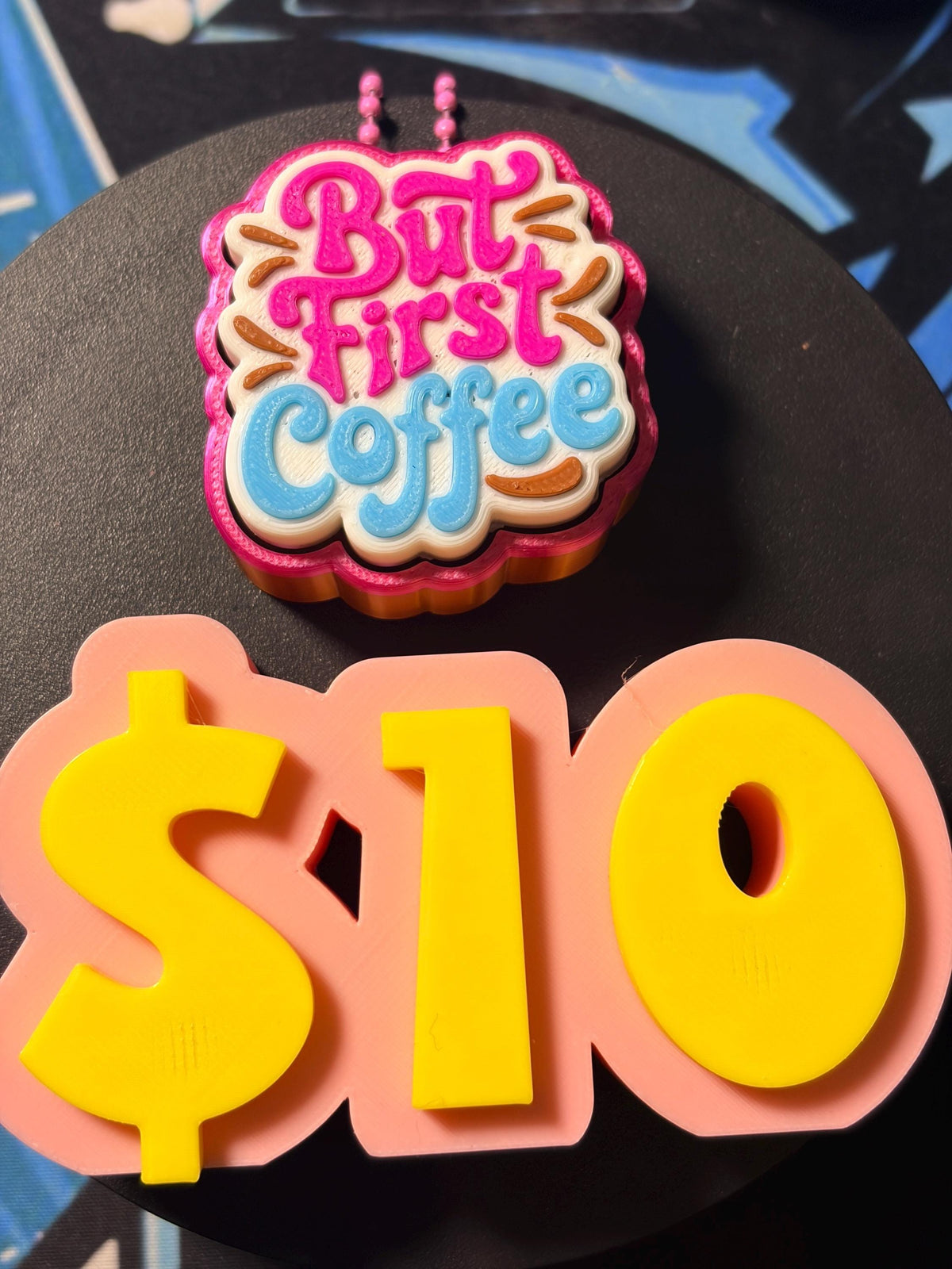 But First Coffee Fidget Keychain | Sensory Pop Toy, Stress Relief, Caffeine Addict ADHD Fidget