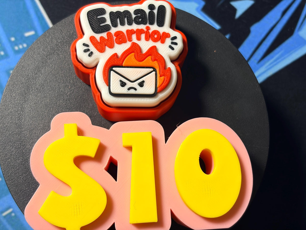 Email Warrior Fidget Clicker | Office Desk Toy, Stress Relief (3D Printed)
