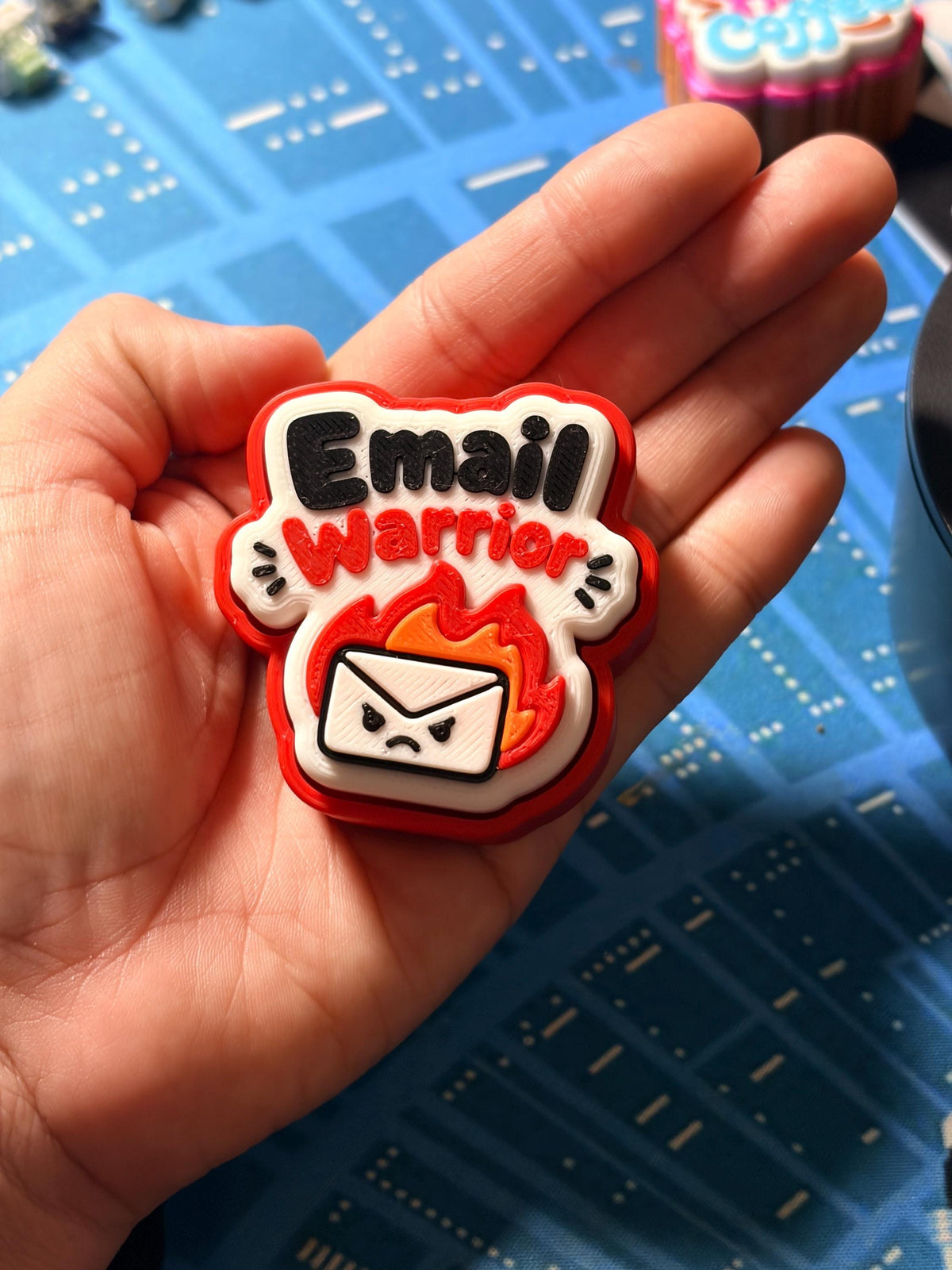 Email Warrior Fidget Clicker | Office Desk Toy, Stress Relief (3D Printed)