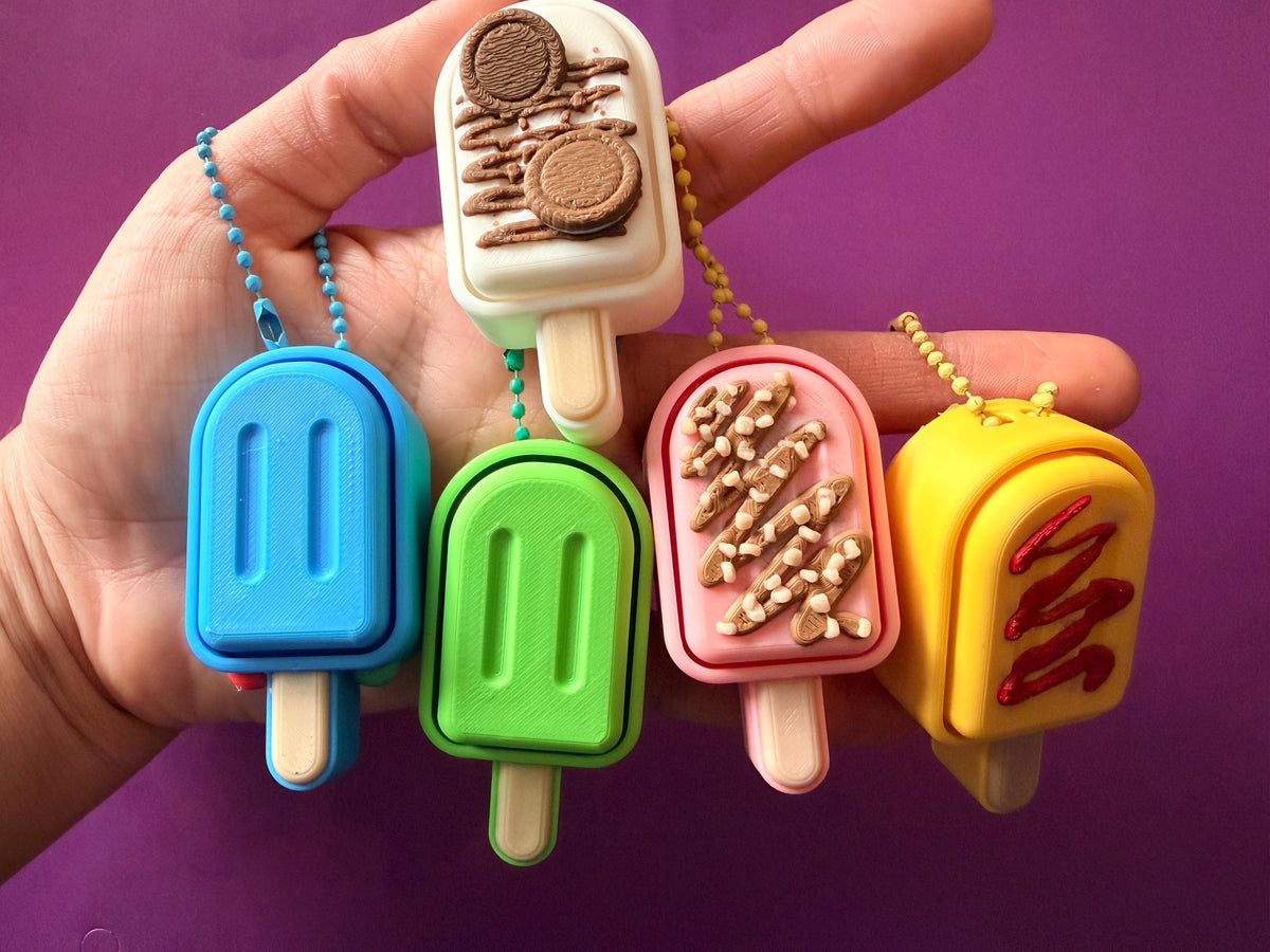 3D Printed Mexican Paleta Keychain | Mini Popsicle Charm | Dulcería Bag Charm