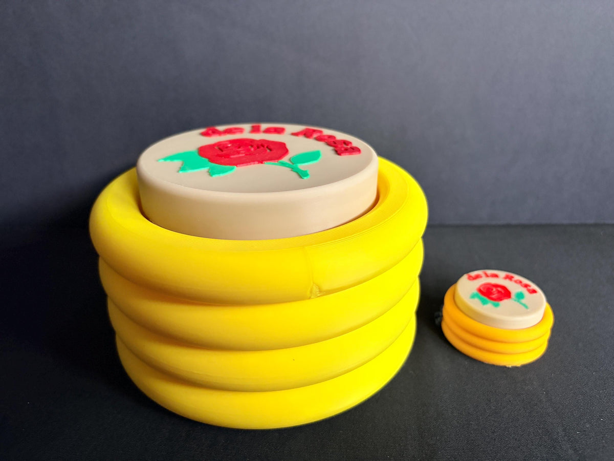 Giant Mazapán Clicker | Jumbo Mexican Candy Fidget Button | Sensory Desk Toy | Dulcería Stress Relief | Latina Gift | 3D Printed