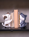 Cute Cat Bookends – Cozy Snuggles 19cm Book Holder, Desk Decor