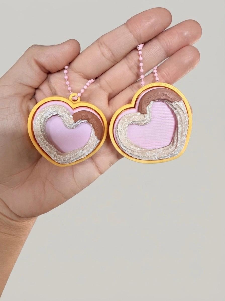 Churro Heart Clicker & Soda Can Opener | Cute Fidget Toy Keychain
