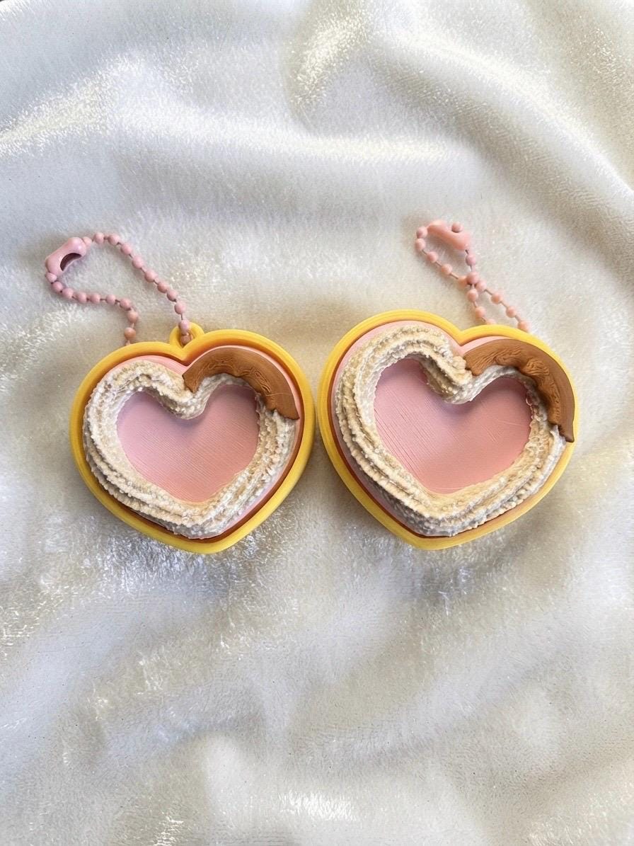 Churro Heart Clicker & Soda Can Opener | Cute Fidget Toy Keychain
