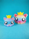Cat head piggy bank with removable crown | Choose your size