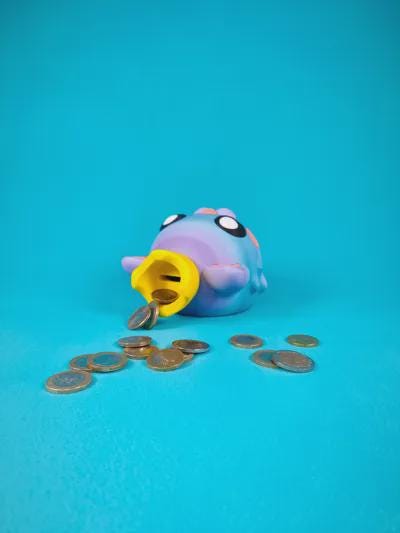 Cat head piggy bank with removable crown | Choose your size