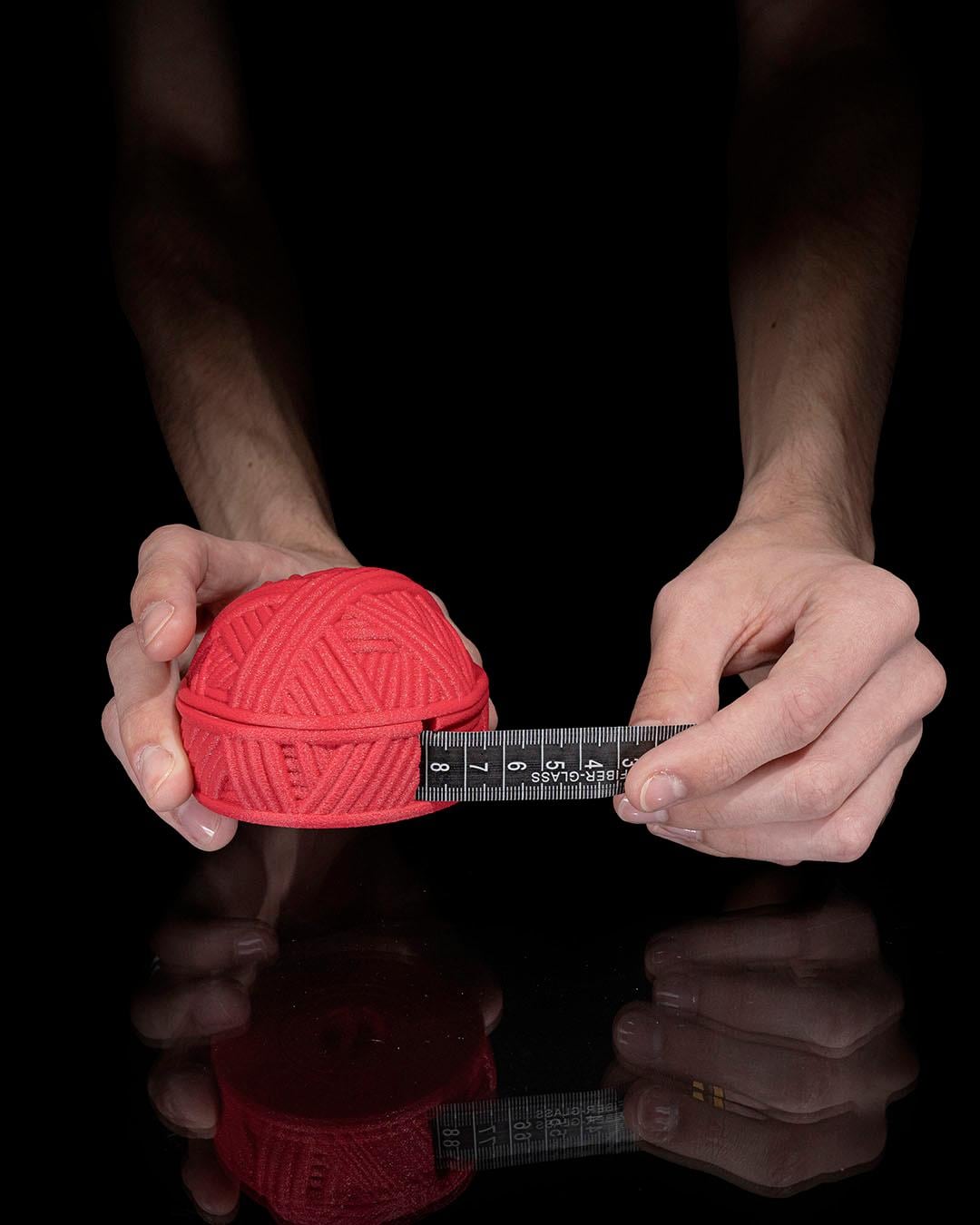 3D Printed Yarn Ball Tape Measure Rewinder – Knitting Measuring Tool (Tape not included)