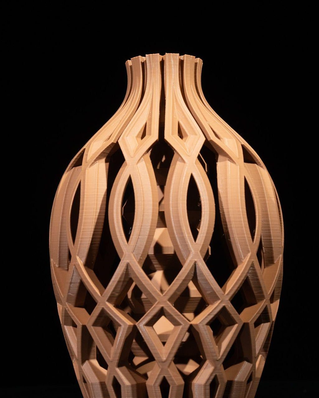 3D Printed Vista Vase – Decorative 3D Printed Lattice Flower Vase, Modern Home Decor