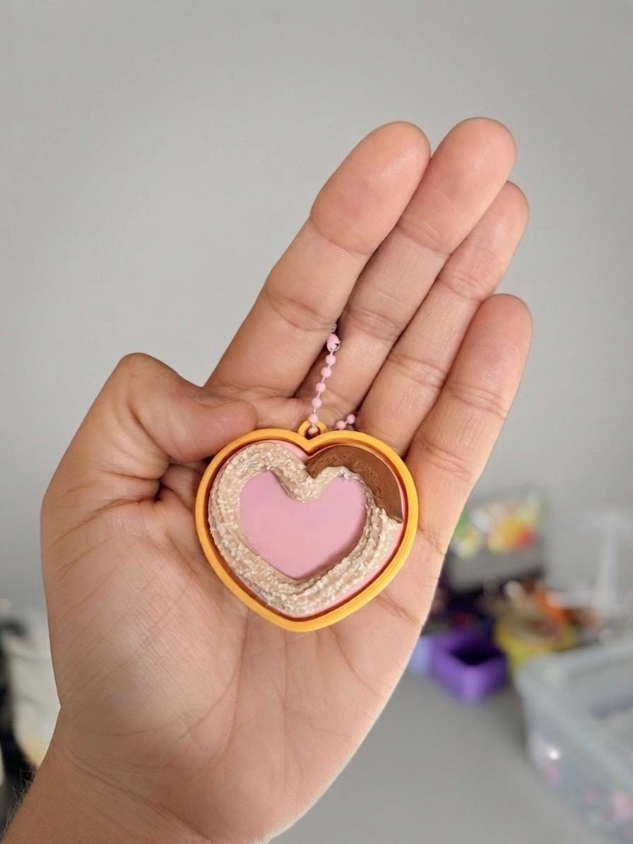 Churro Heart Clicker & Soda Can Opener | Cute Fidget Toy Keychain