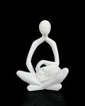Lap Cat Statue - Person & Cat 16cm Sculpture  - Cat Lover Gift