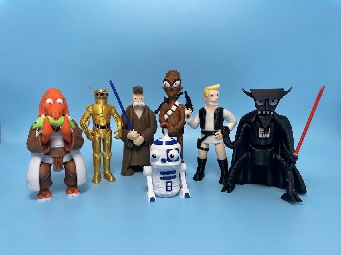 Star Wars x Futurama Mashup Figures | Pt 1 & Pt 2 | 3D Printed Fan Art Collectible