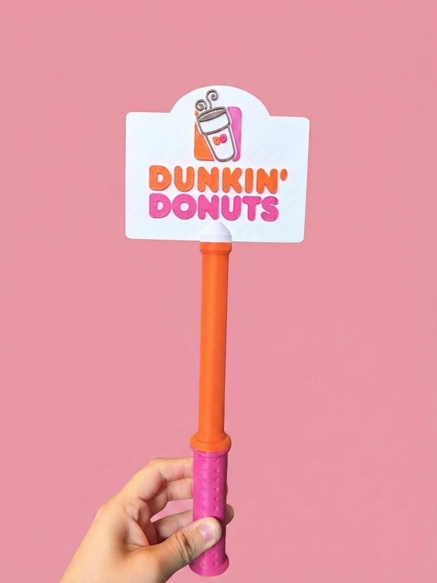 Dunkin’ Donuts Tap to Pay Card Holder Wand | 3D Printed Coffee Lover Gift