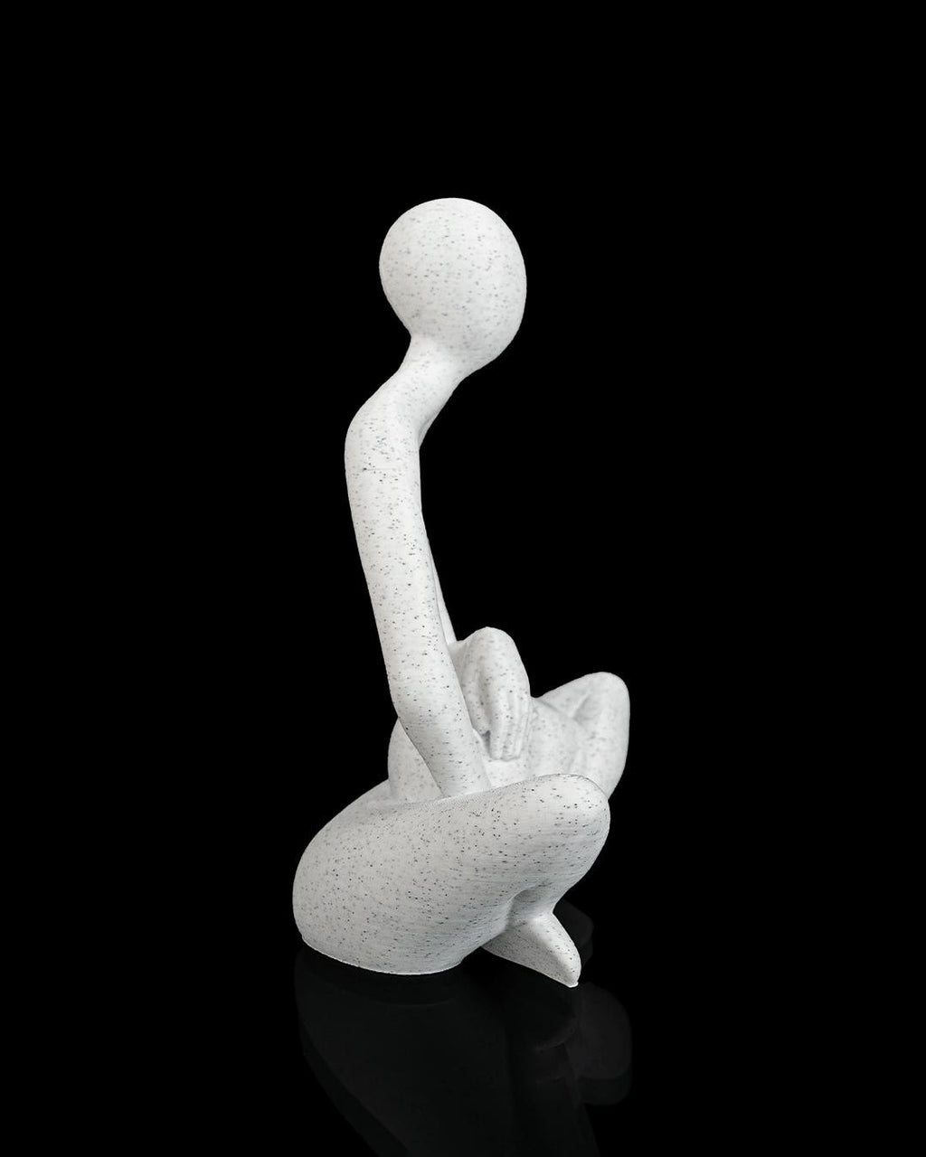 Lap Cat Statue - Person & Cat 16cm Sculpture  - Cat Lover Gift