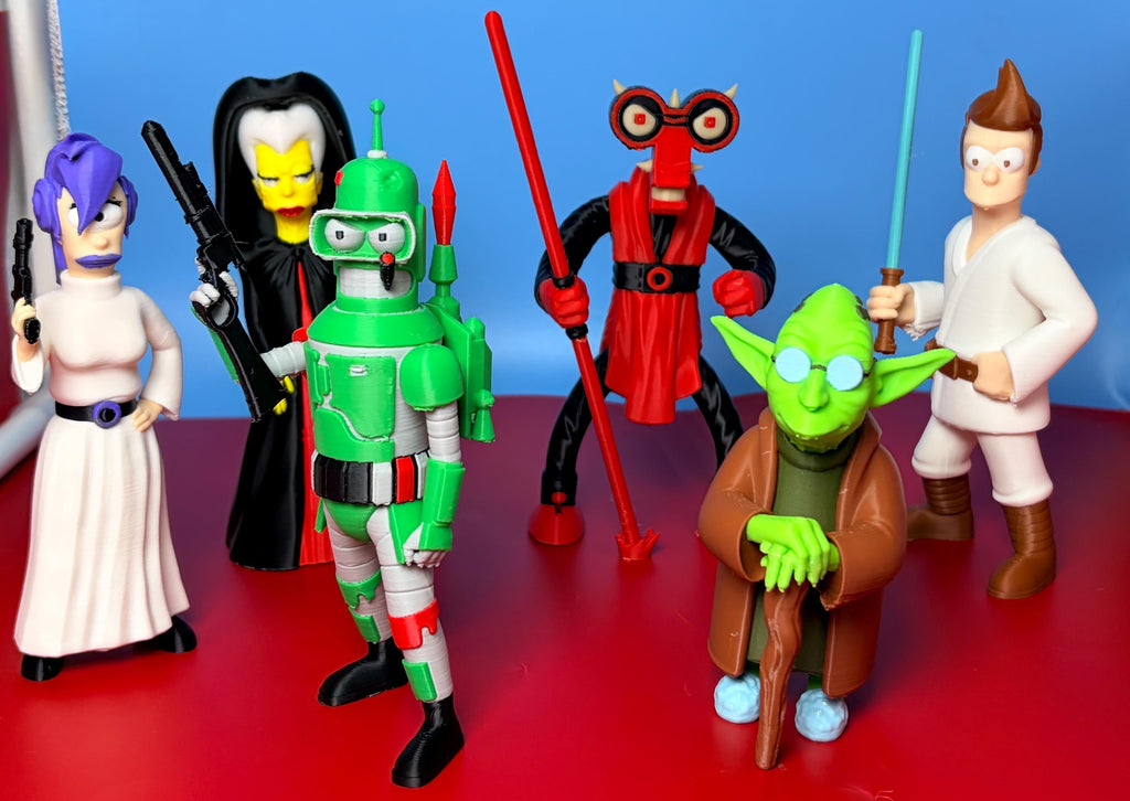 Star Wars x Futurama Mashup Figures | Pt 1 & Pt 2 | 3D Printed Fan Art Collectible