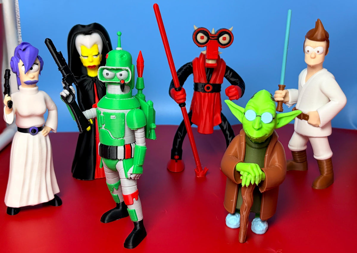 Star Wars x Futurama Mashup Figures | Pt 1 & Pt 2 | 3D Printed Fan Art Collectible