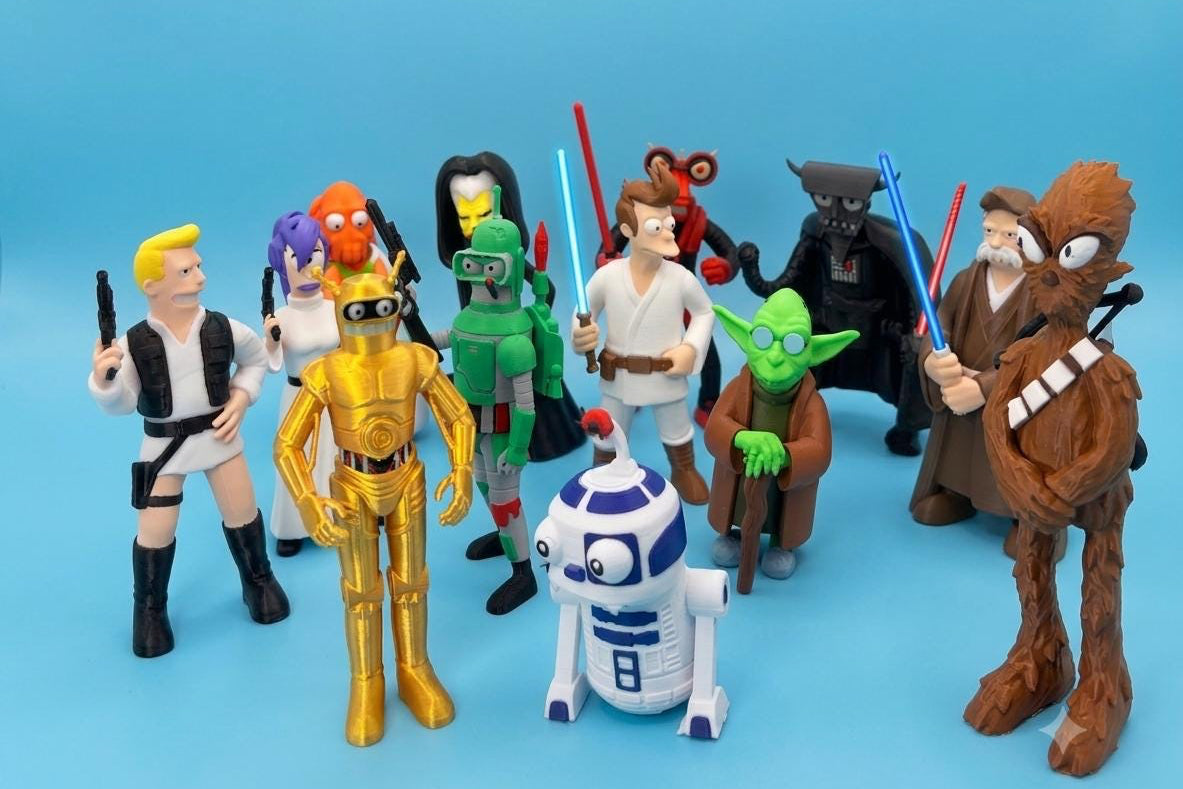 Star Wars x Futurama Mashup Figures | Pt 1 & Pt 2 | 3D Printed Fan Art Collectible